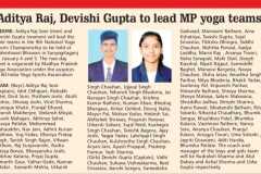 Announcement of Captians of Madhya Pradesh Team for 9th National Yoga Sports Championship